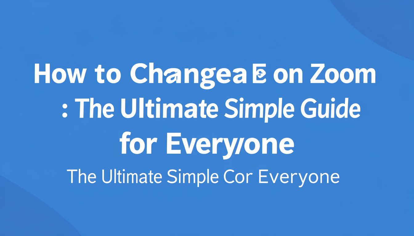 how to change name on zoom