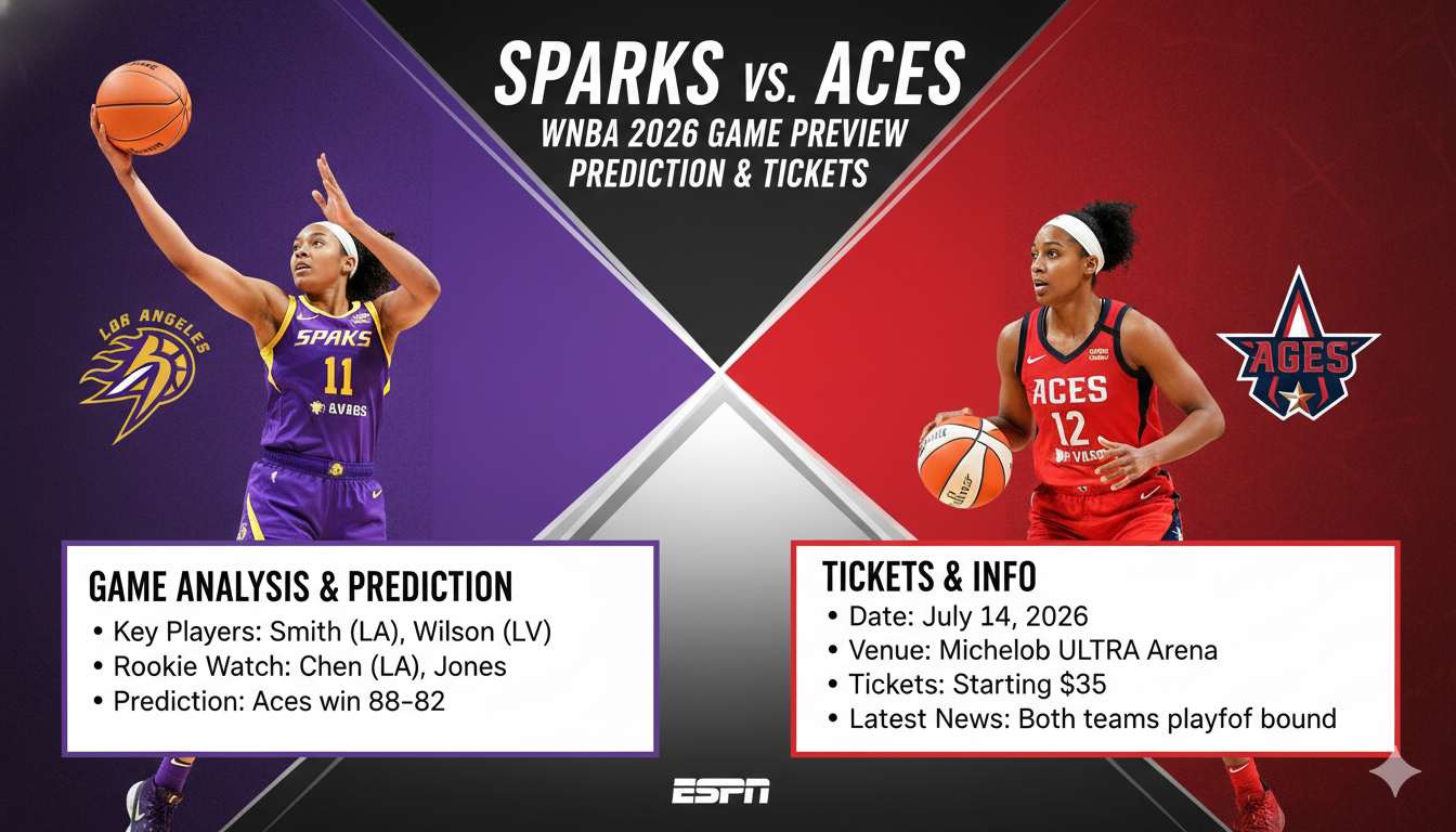 Sparks vs Aces Prediction, Tickets, and 2026 Game Preview